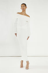 Off-White Beaded Strap Bardot-Top